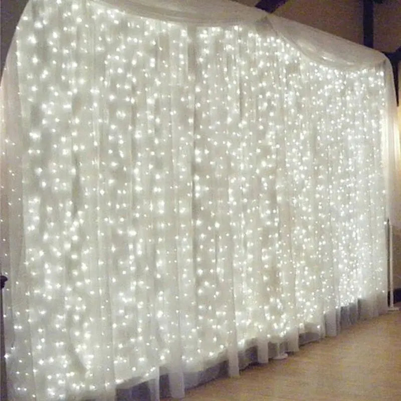 Birthday Decoration 3/6M Fairy Light 8 Mode LED Christmas Lamp USB Curtain String Light Home Decor Holiday Garland Wedding Party
