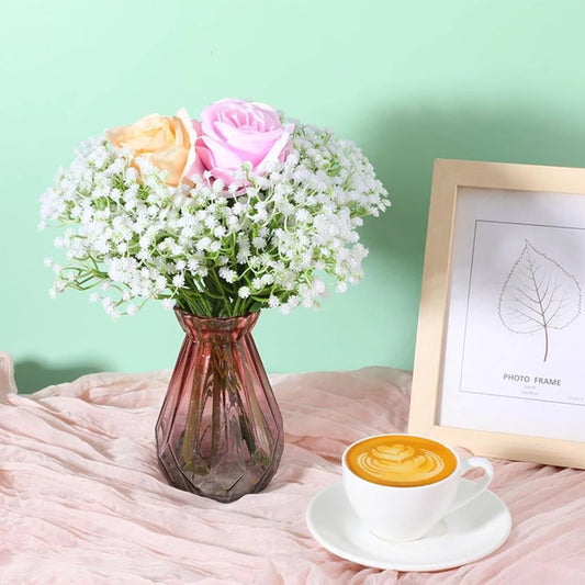 Artificial Plastics Flowers Gypsophila Outdoor Garden Courtyard Home Vase Table Wedding Scene Bride Bouquet DIY Gifts Accessory