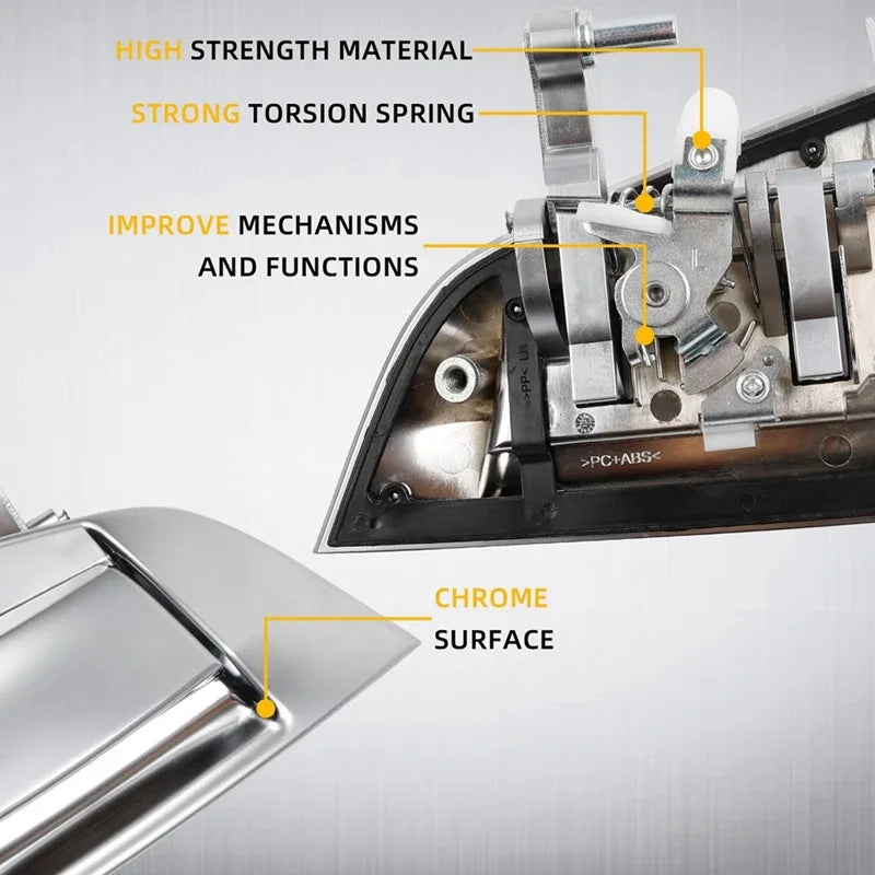 X-T 1 Pair Exterior Front Left & Right Side Door Handle Assembly For Nissan 370Z 2009-2018 80607-1EA0B 80606-1EA0B