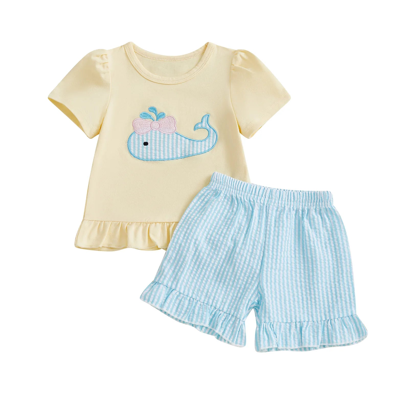 Cute Toddler Girl Floral Print Sleeveless Top and Denim Shorts Set with Bow Detail - Summer Outfit for Little Princesses