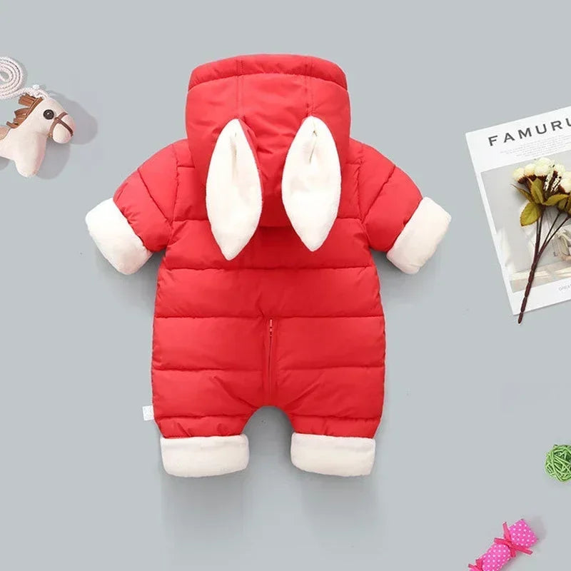 2023 new born fashion winter thicken children snowsuit cotton-padded baby girl clothes boy Plus velvet cute Jumpsuits Bodysuit