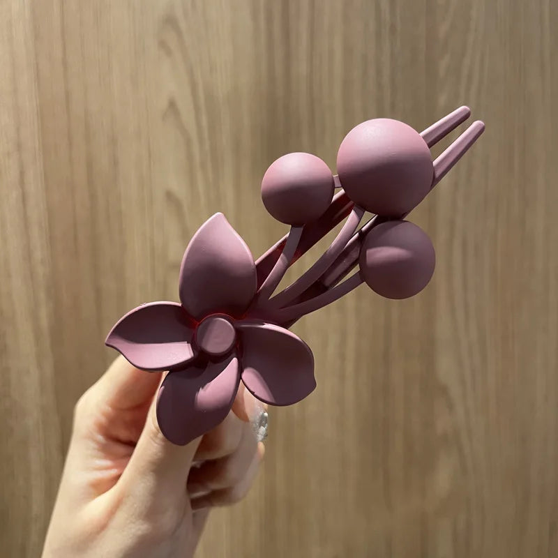 2024NEW Girl Fashion Sweet Hairpin Flower Hair Clip Cute Graceful Scrub  Duckbill Clip New Children Hair Accessories