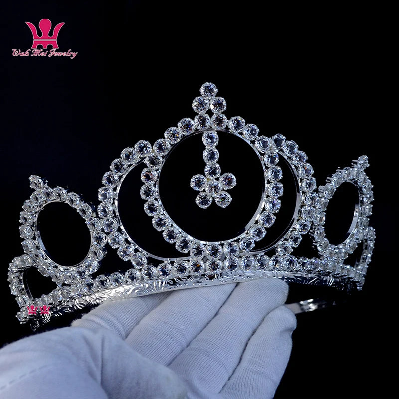 Zircon Tiara Crystal Rhinestone Crowns Bridal Wedding Hair Accessories Princess Queen Formal Party Prom Night Clup Show mo190