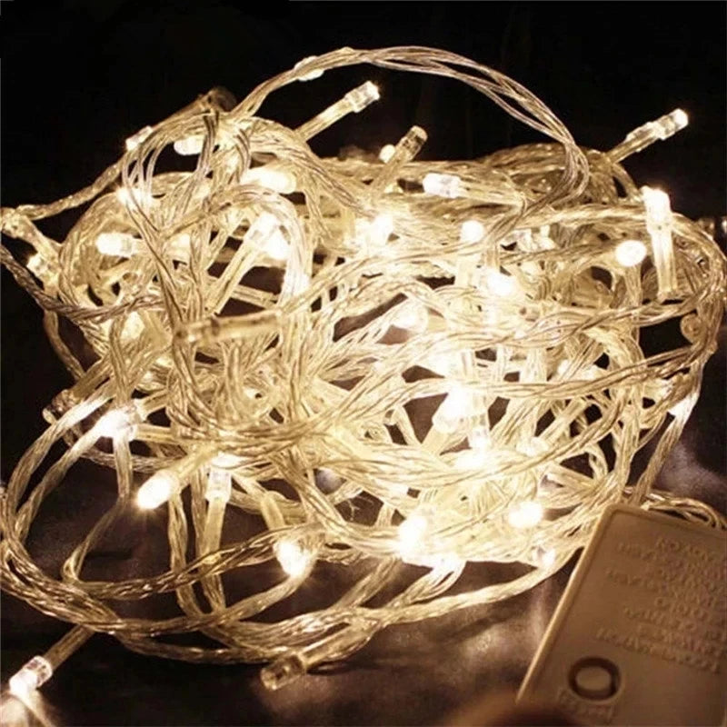 110V 220V 10M 100 Led String Garland Christmas Tree Chain Fairy Light  Waterproof Home Garden Party Outdoor Holiday Decoration
