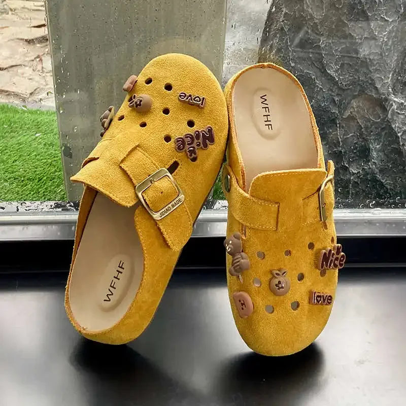 Backless Ribbon Sneakers Sandals For Women Slippers For Women's House Couple Shoes Sports Unique High Brand New Style