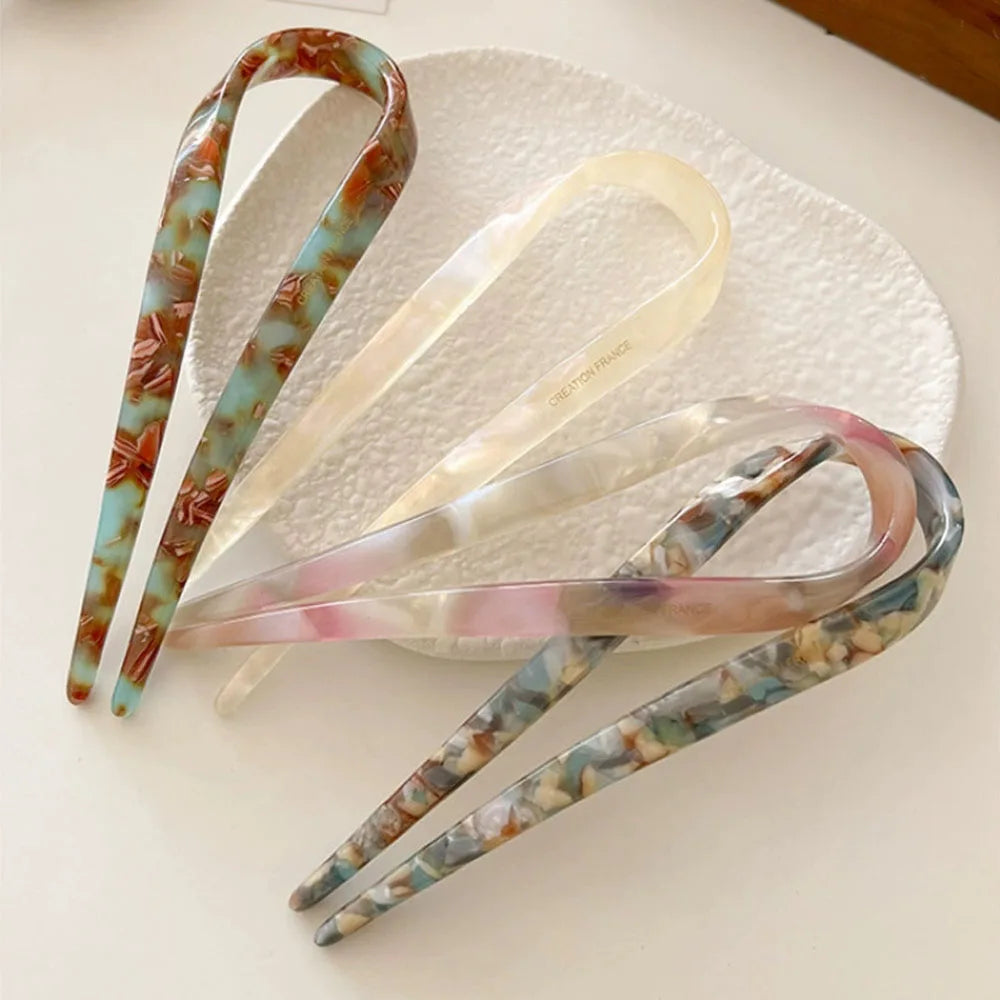 Retro U-shaped hairclip for women elegant temperament ponytail hairpin fashion girls Hair accessories