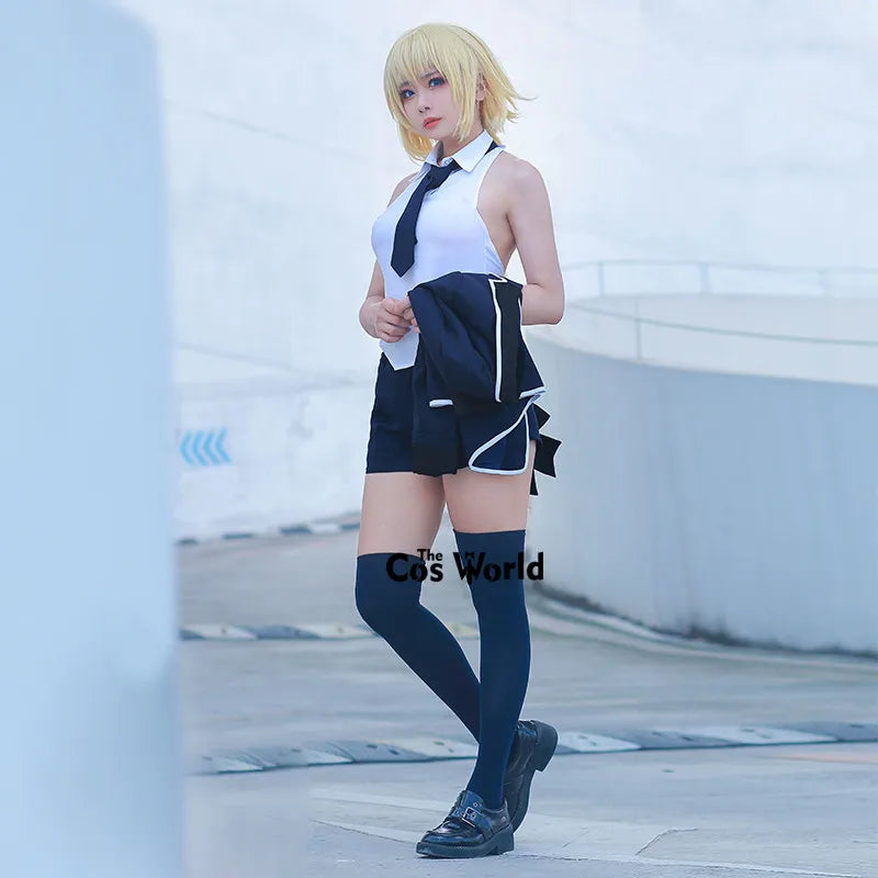 Fate Apocrypha Joan of Arc School Uniform Outfits Customize Games Anime Cosplay Costumes