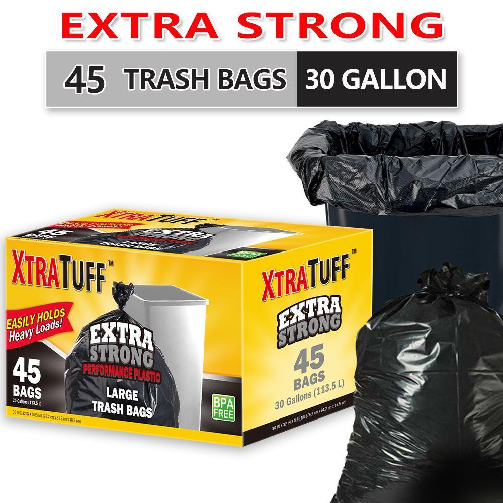 45 Extra-thick, Leak-proof Garbage Bags, Suitable For Home,