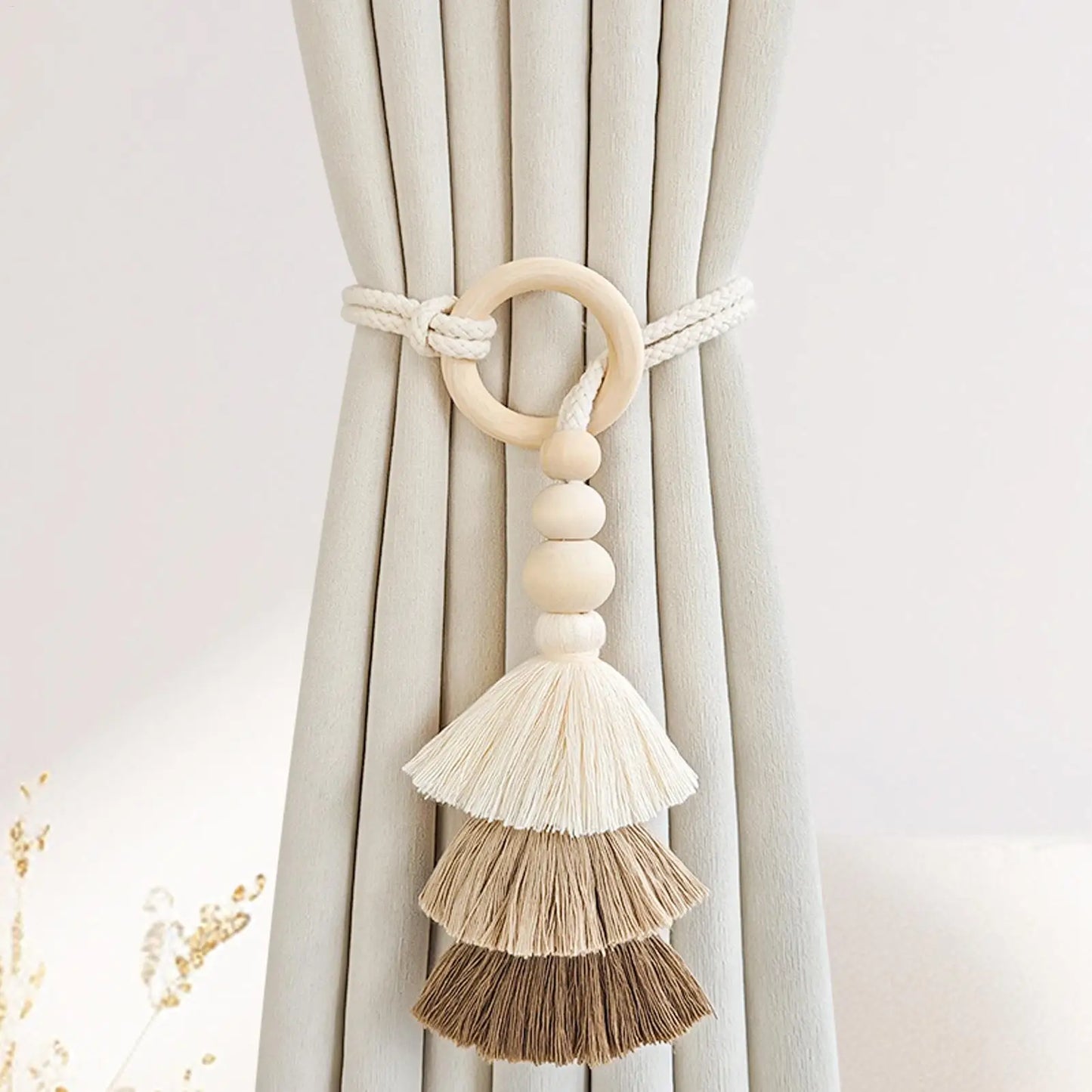 Curtains Tassels Decorative Curtains Holdbacks 2 Pieces Decorative Window Drapery Holdbacks For Bedroom Adjustable Drape Ropes