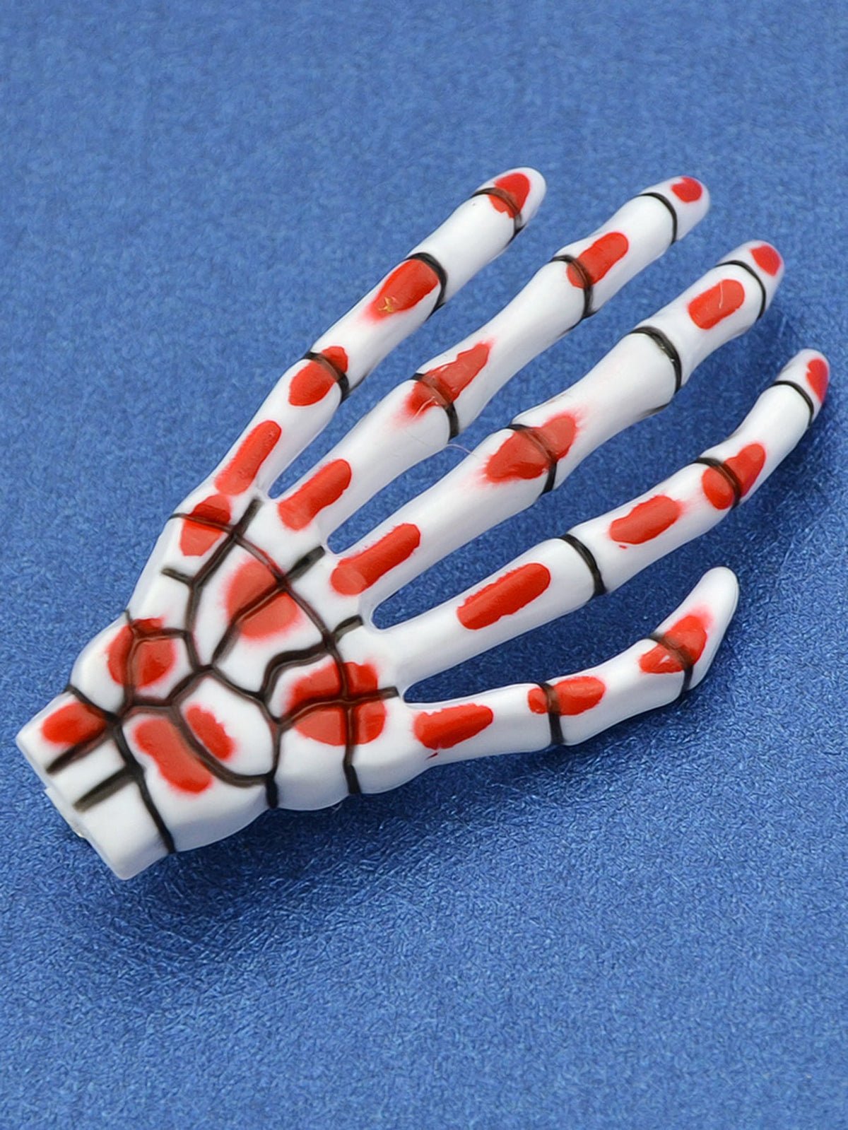 Gothic Halloween White Skeleton Hand Bone Hair Clips Hairpins Cosplay