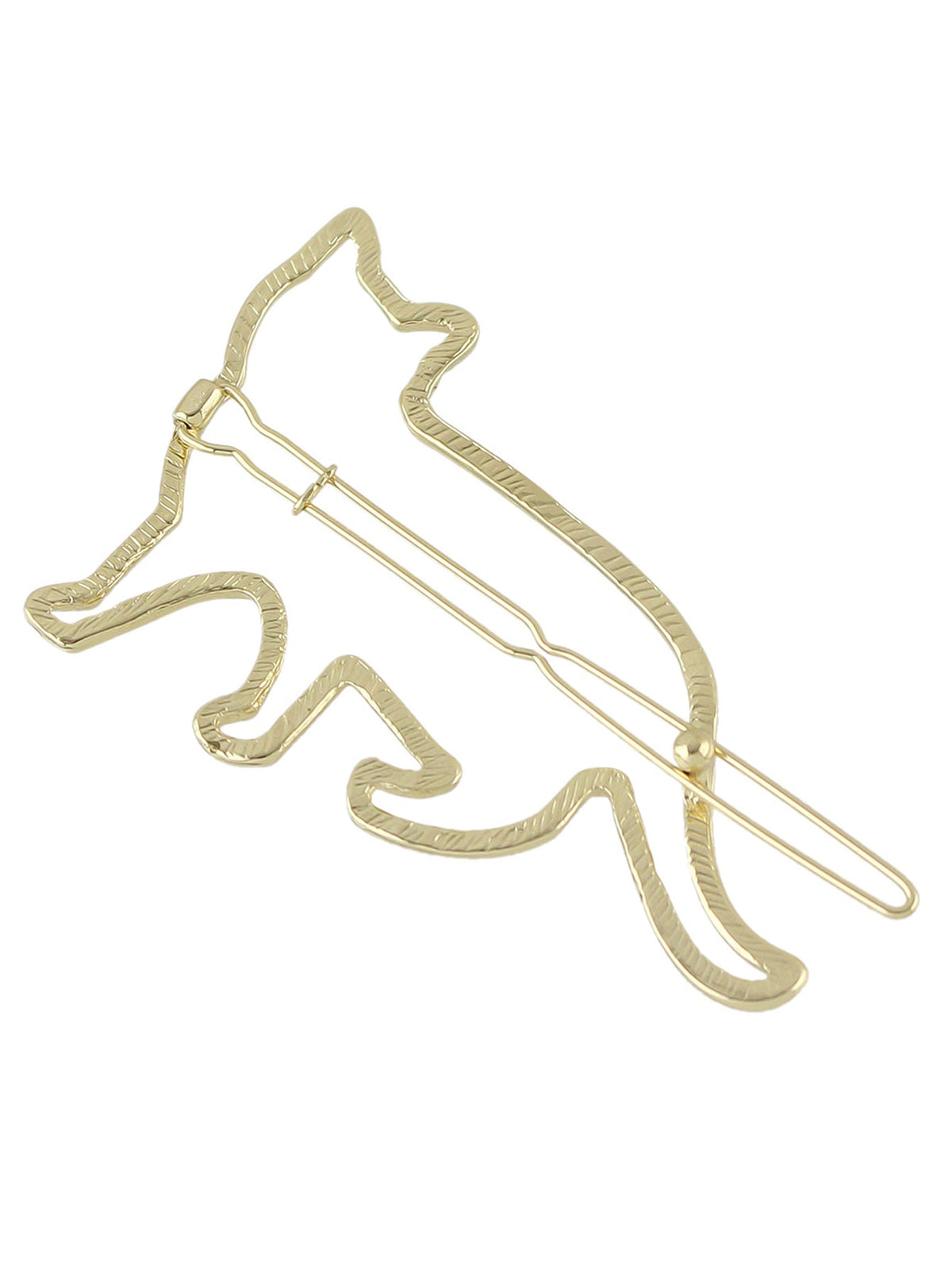 Hair Accessories Minimalist Gold Silver Metal Cat Hairgrips Hair Clips