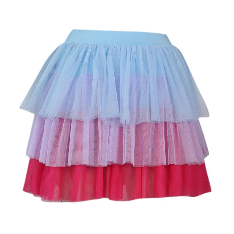 Sexy mesh pleated high waist skirt Women autumn ball gown