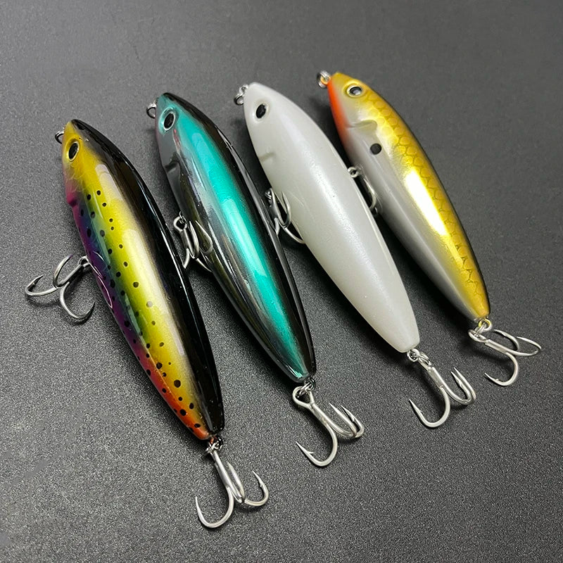 17g 100mm Floating Pencil Fishing Lure Surface Walk the Dog Artificial Bait for Saltwater Skitter Walk Topwater Fishing Supplies