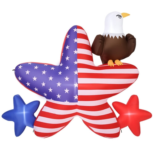 4.82 Ft Patriotic Inflatable Decoration, Fourth Of July Blow Up