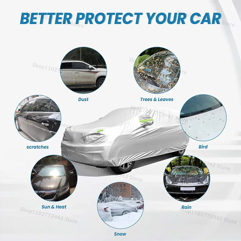 For Mercedes Benz EQA 260 Car Cover Full Covers with Reflective Strip Dustproof UV Scratch-Resistant Sunscreen Protective cover