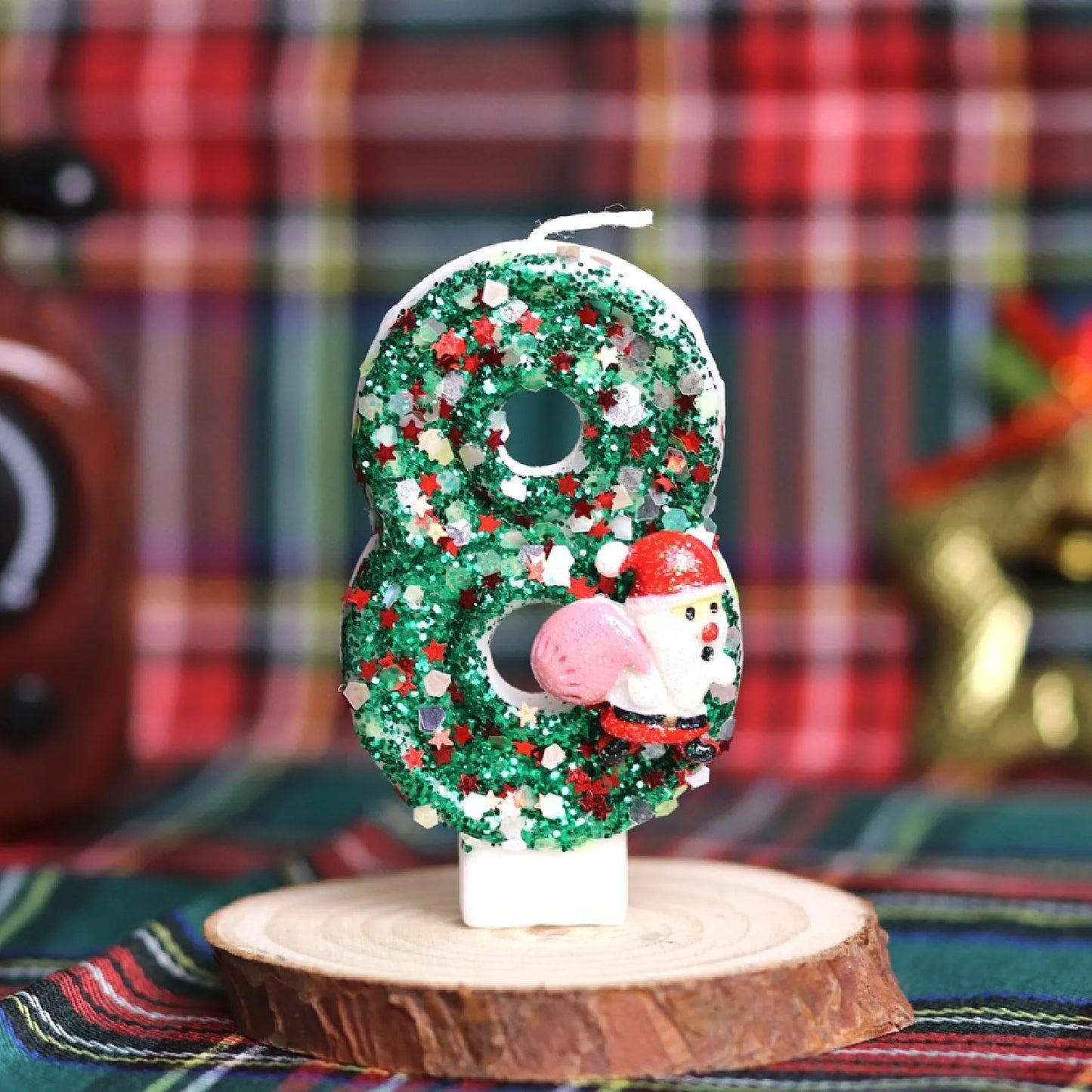 Sparklers Birthday Candle 0-9 Number Digital Candles Santa Claus Cake Topper Birthday Christmas Party Decoration Baby Shower