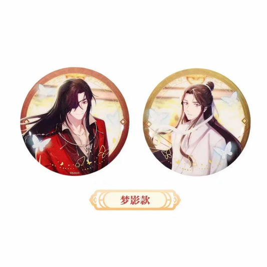 58mm Hua Cheng Xie Lian Cartoon Figure Badge Anime Peripheral Heaven Official'S Blessing Pins For Backpack Shirt Jewelry Gift