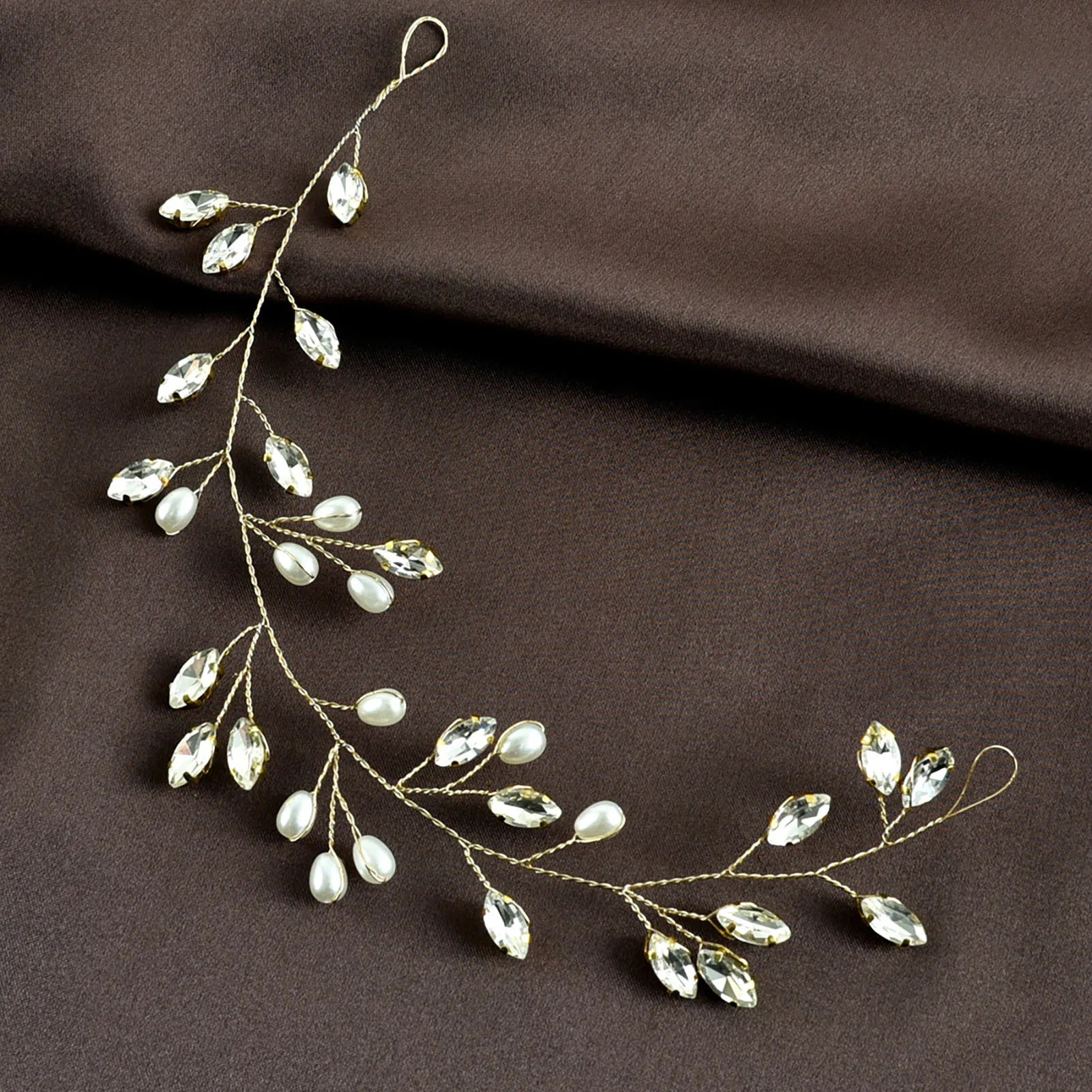 Blue Color Crystal Hair Pins Wedding Jewelry Accessories Head Decoration Bride Headdress Women Tiara Hair Bands Hair Vine