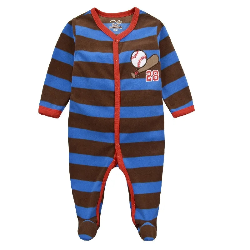 Fleece Baby One-Piece Romper With Footies bodysuits newborn sleepwear girl jumpsuit boy pajamas overalls cotton clothes