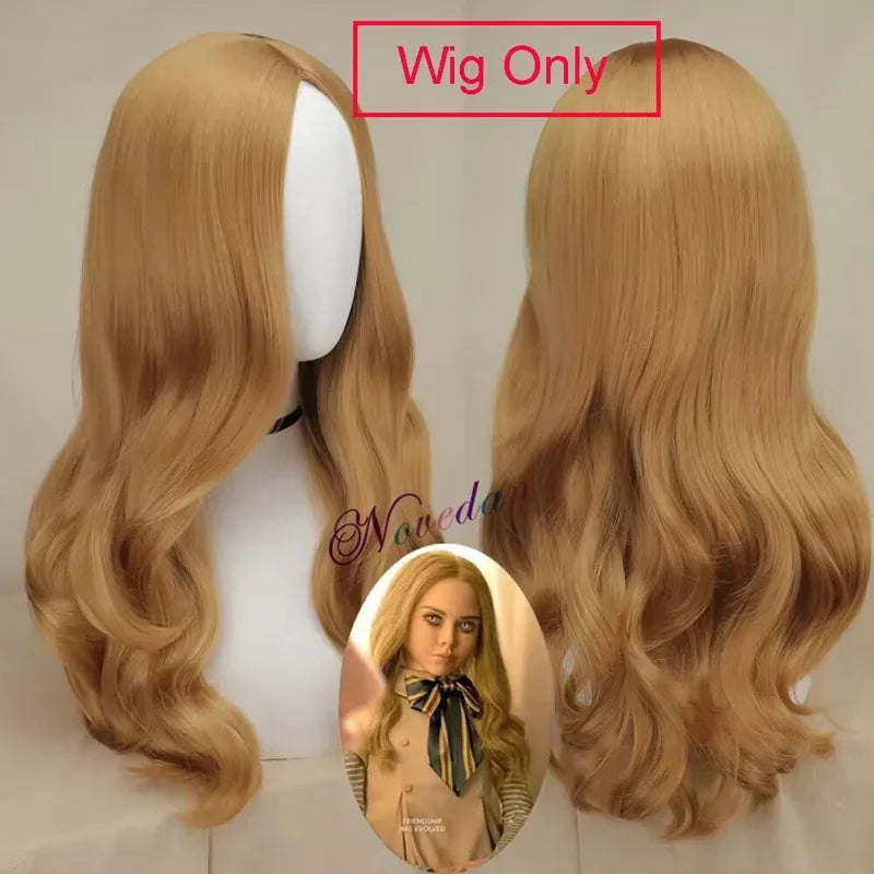 M3gan cosplay costume adult kids Megan AI doll robots dress coat full set outfit Horror Halloween costume wig women girls