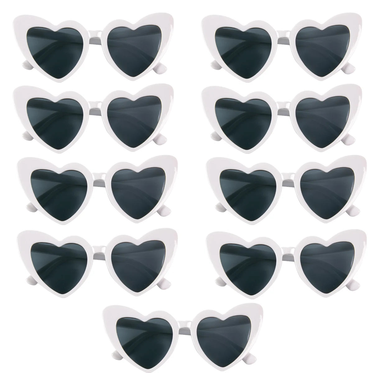 Heart Shaped Sunglasses for Women Retro Cat Eye Sunglasses Wedding Engagement Decoration Shopping Traveling Party Accessories