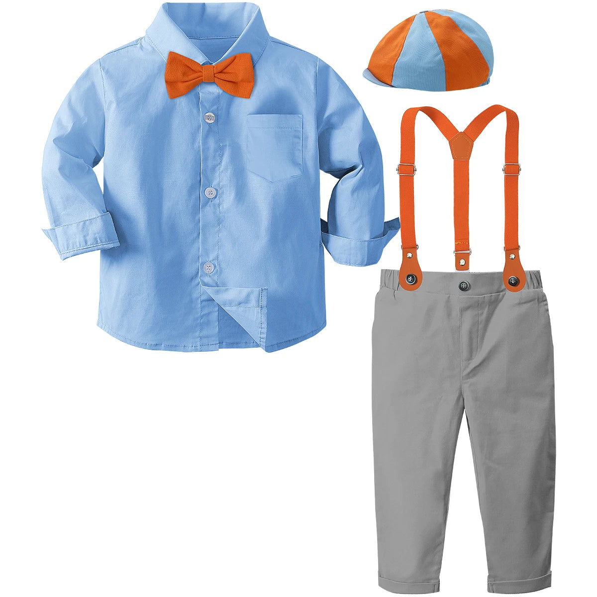 Boys Suits Baby Halloween Outfits Toddler Boy Birthday Set Kids Suspender Dress Gentleman Photography Infant Party Gift Clothes