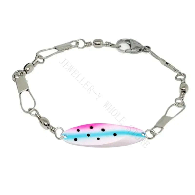R7UF Alloy Fishing Lure Charm Bracelet Adjustable Wristband Handcraft Hook Designs Outdoor Sports Jewelry Accessory