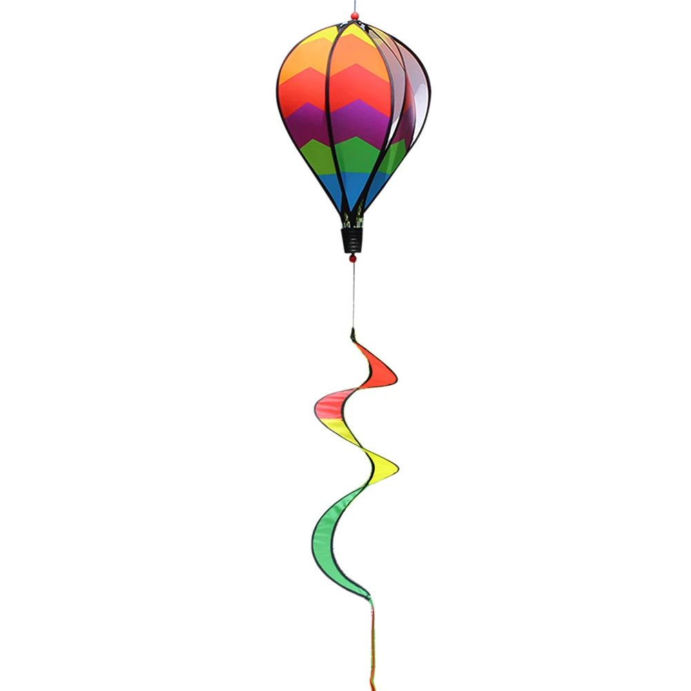 Hot Air Balloon Wind Spinner, Rainbow Hanging Wind Twister, Garden Outdoor Toys