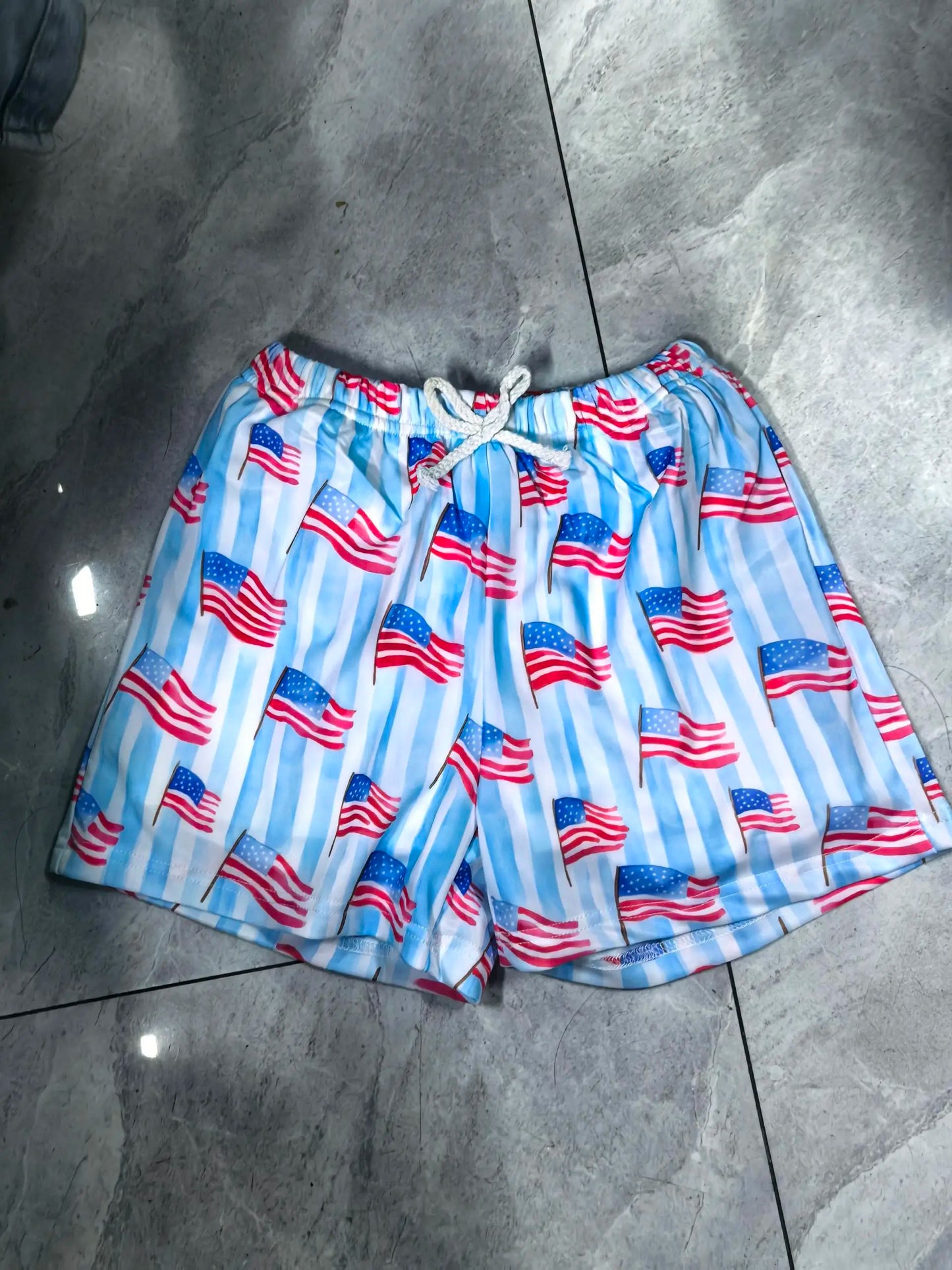 Toddler Boy Patriotic Beach Shorts Flag Popsicle Print Casual Elastic Short Pants for Newborn Baby Cute Clothes