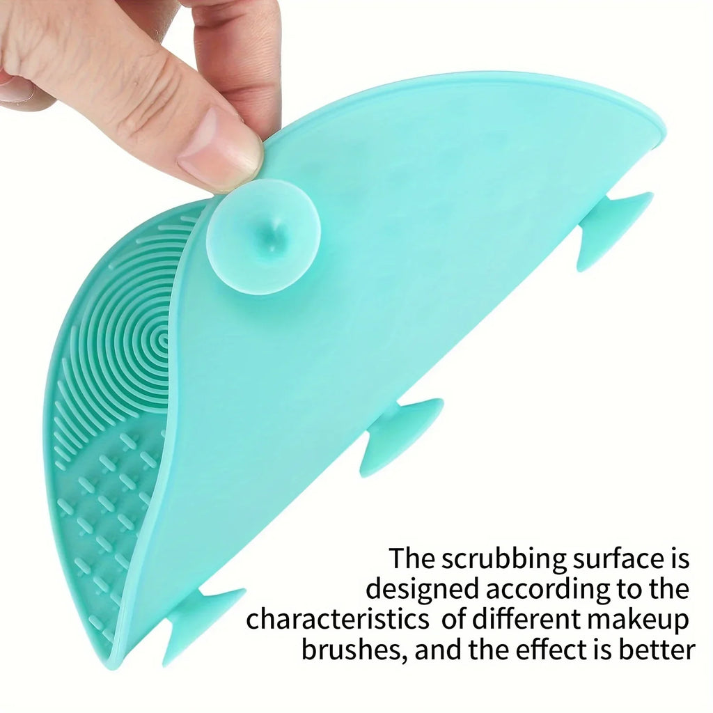 Makeup Brush Cleaning Tools Silicone Scrub Pad with Suction Cup Powder Puff Scrub Pad Beauty Tools Scrub Pad Brush Cleaning Tool