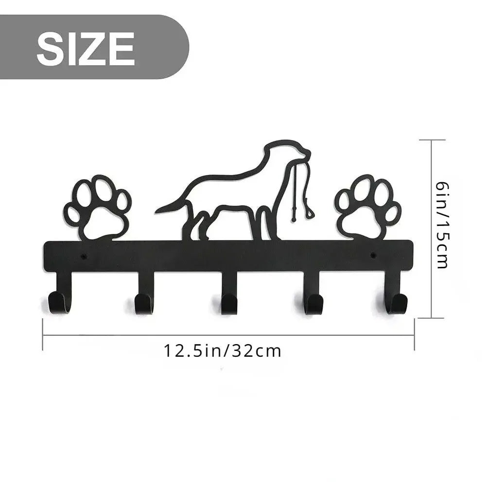 1pc Iron Art, Metal Paw Pet Dog Hanger  Coat Key Lead Leash Wall Rack Holder Organizer, Towel Rack，Organizer，Storage rack