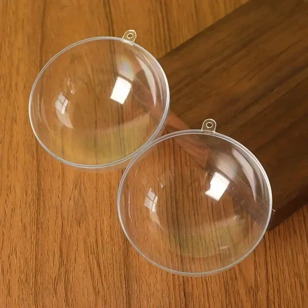 7-16CM Large Transparent Plastic Acrylic Ball Fillable Ornament Ball for Manual Wedding Christmas Party Home Decoration