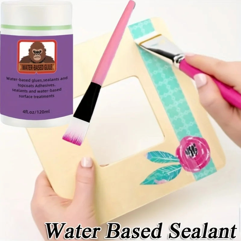 120ml Water Based Sealant Drawing Sealant Adhesive Multifunctional Glue With Brush For DIY Handicraft Wood Art Plastic & Paper