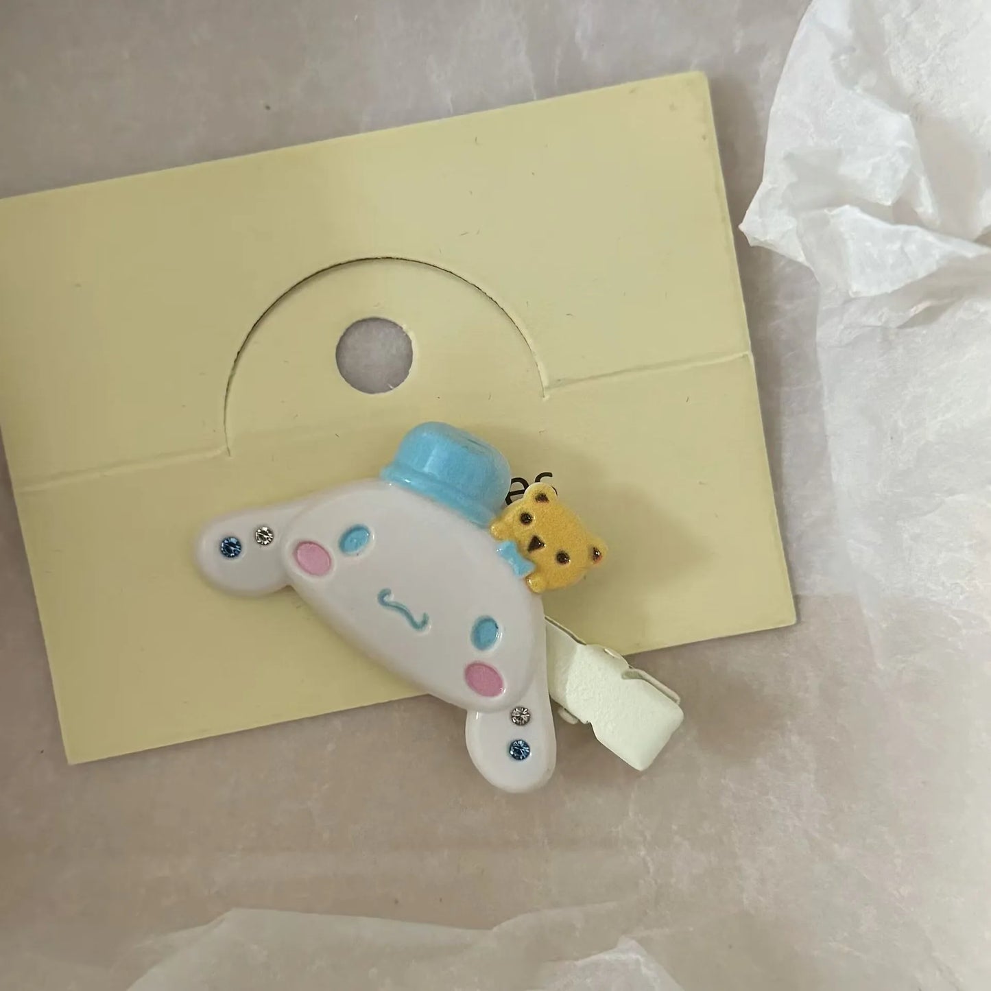 Sanrio Hello Kitty Hair Clips Shiny Pink Crystal My Melody Kuromi Women Hairs Accessories Sweet Girls Headdress Bangs Clip Gift