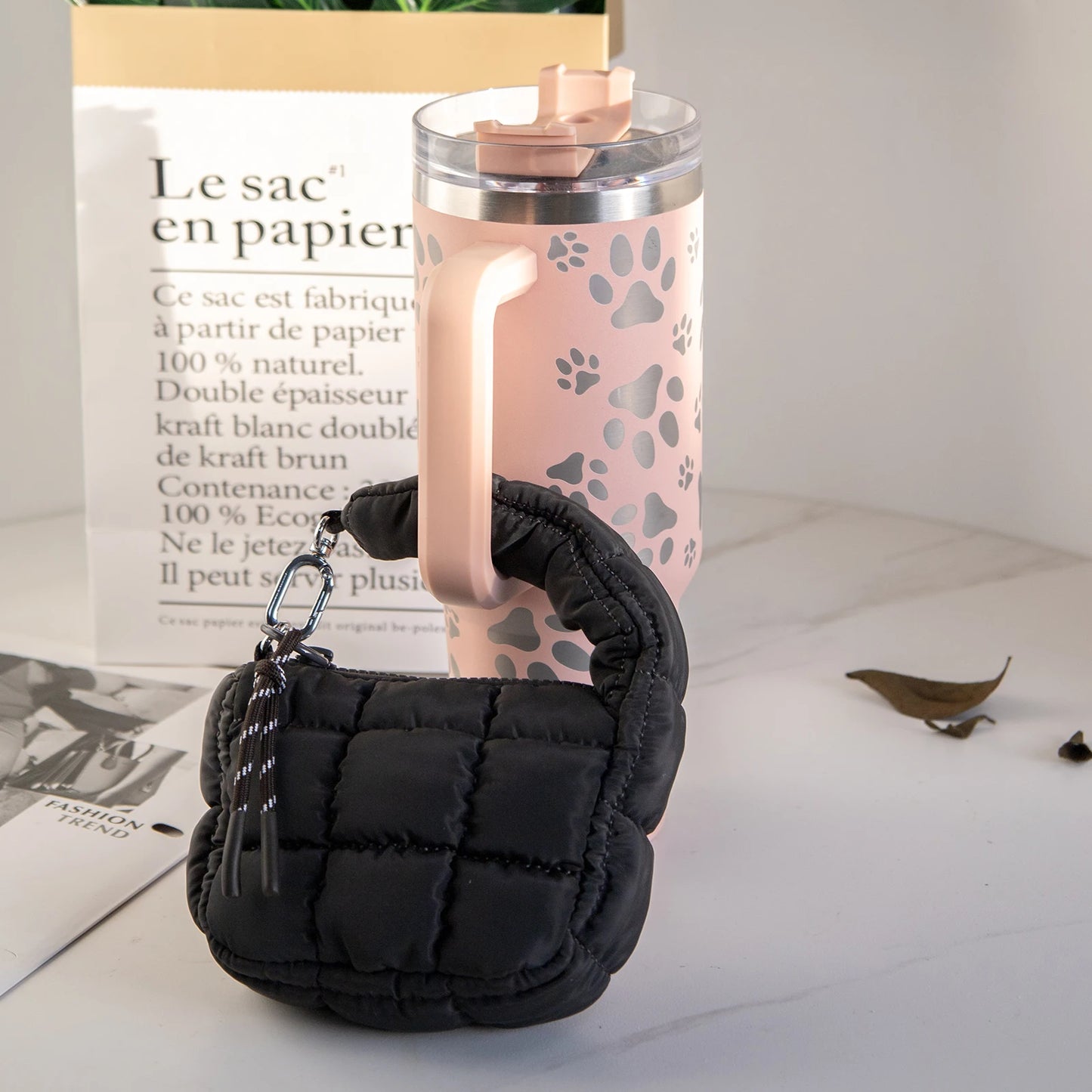 Mini Lipstick Bag Quilted Coin Bag Same as Free people Cosmetic Bag Cute Puffer Handbags Makeup Pouch Christmas Gift for Women