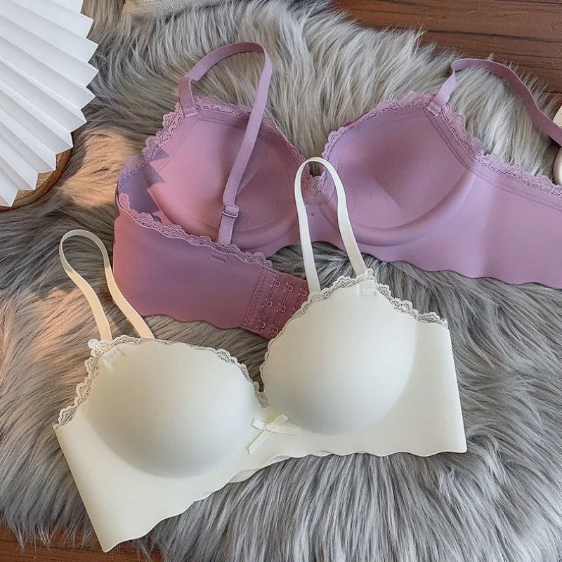 Women Small Bra Push Up Brasieres Thick Adjustable Wireless Underwear Woman Sexy Intimates Lingerie Brasiere