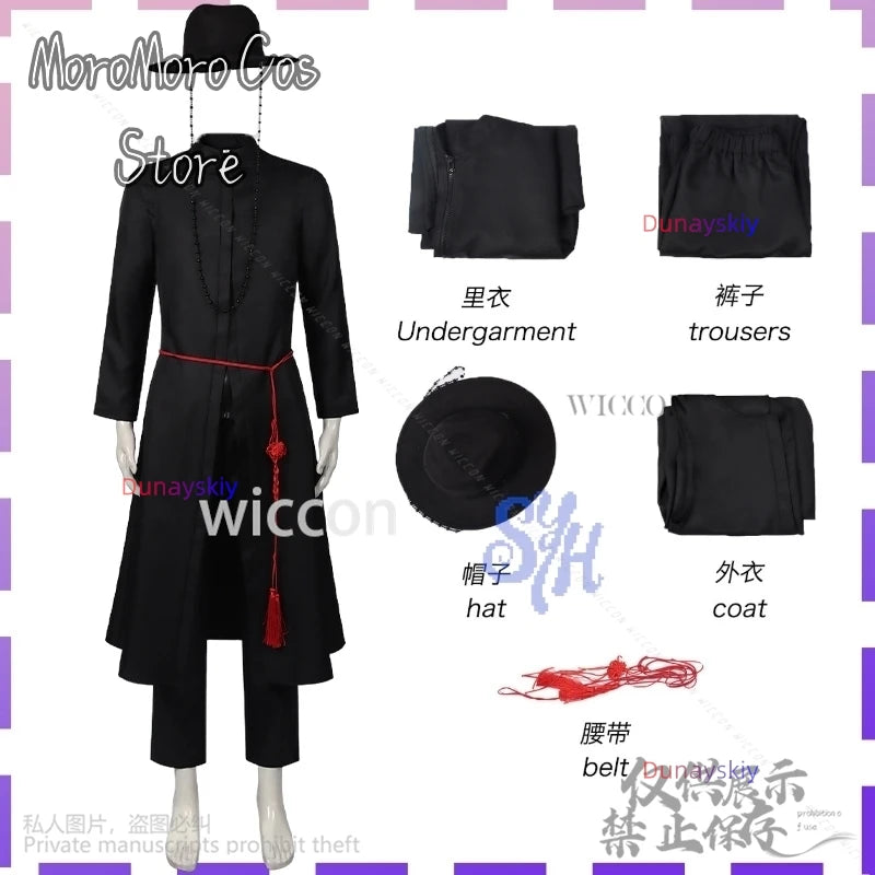 Jinu Boy Group Sajaboys Cosplay Anime Movie Kpop Demon Handsome Uniform Vampire Goth Punk Long Coat Korea Idol Halloween Suit