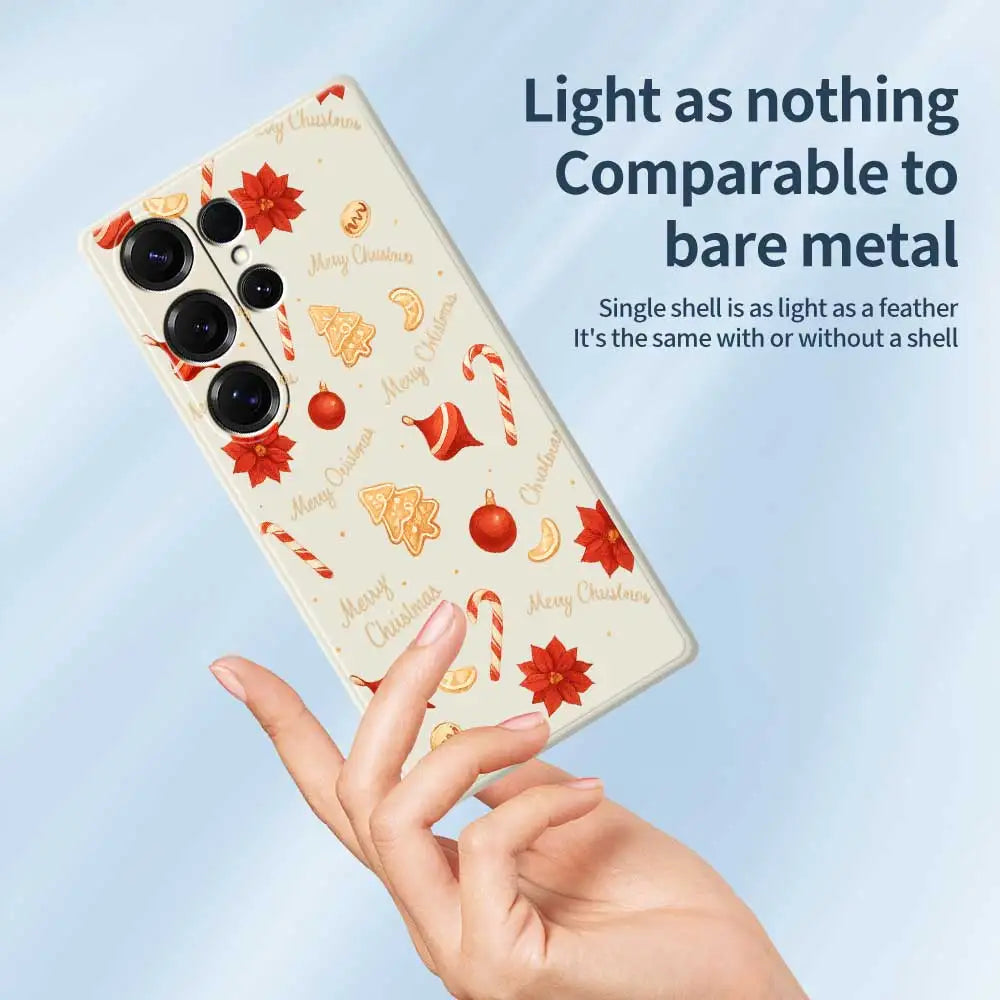 Christmas-style Phone Cases For Samsung Galaxy S25 S24 S23 S22 S21 S20 Ultra Plus S24FE S23FE S21FE Silicone Soft Cover Capa