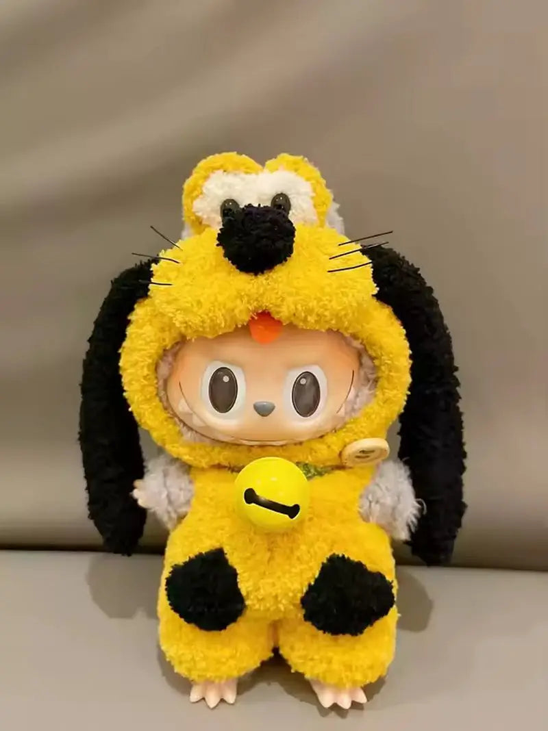 Disney Labubu Only clothes Baby Dressed For Archangel Zimomo Goof Bruto Donald Duck Clothes Vinyl Suit Sitting Doll Clothes Gift