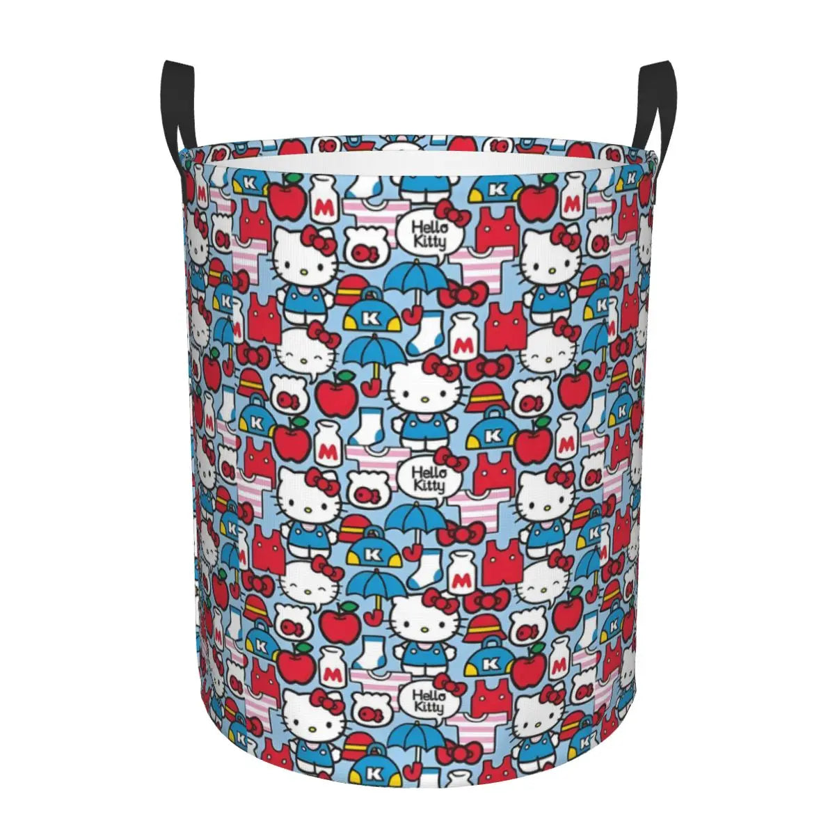 Custom Hello Kitty Laundry Basket Collapsible Large Clothes Storage Bin Cartoon Character Baby Hamper