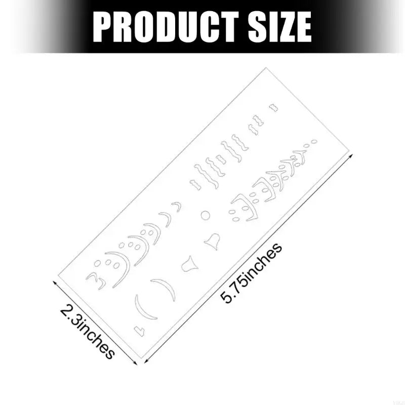 6Pcs Fishing Lure Painting Templates PVC Drawing Stencils for Handmade Fish Lure Y5GB