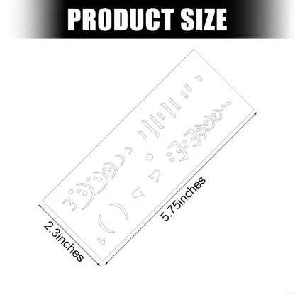 6Pcs Fishing Lure Painting Templates PVC Drawing Stencils for Handmade Fish Lure Y5GB