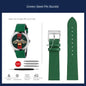 watch band For GUCCI YA1264065 Little Bee Embroidered Gucci Men's and Women's Green Genuine Lea/ther Watch Strap 20mm Bracelet