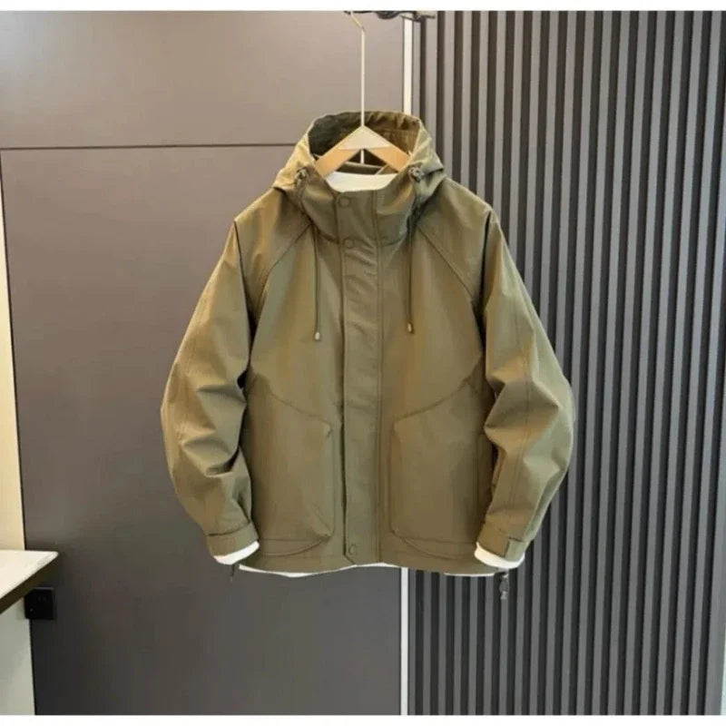 Men's Jacket Trendy Casual and Versatile Work Jacket Fashionable Simple Outdoor Sports Jacket Shoes Coats Men's Summer Outer