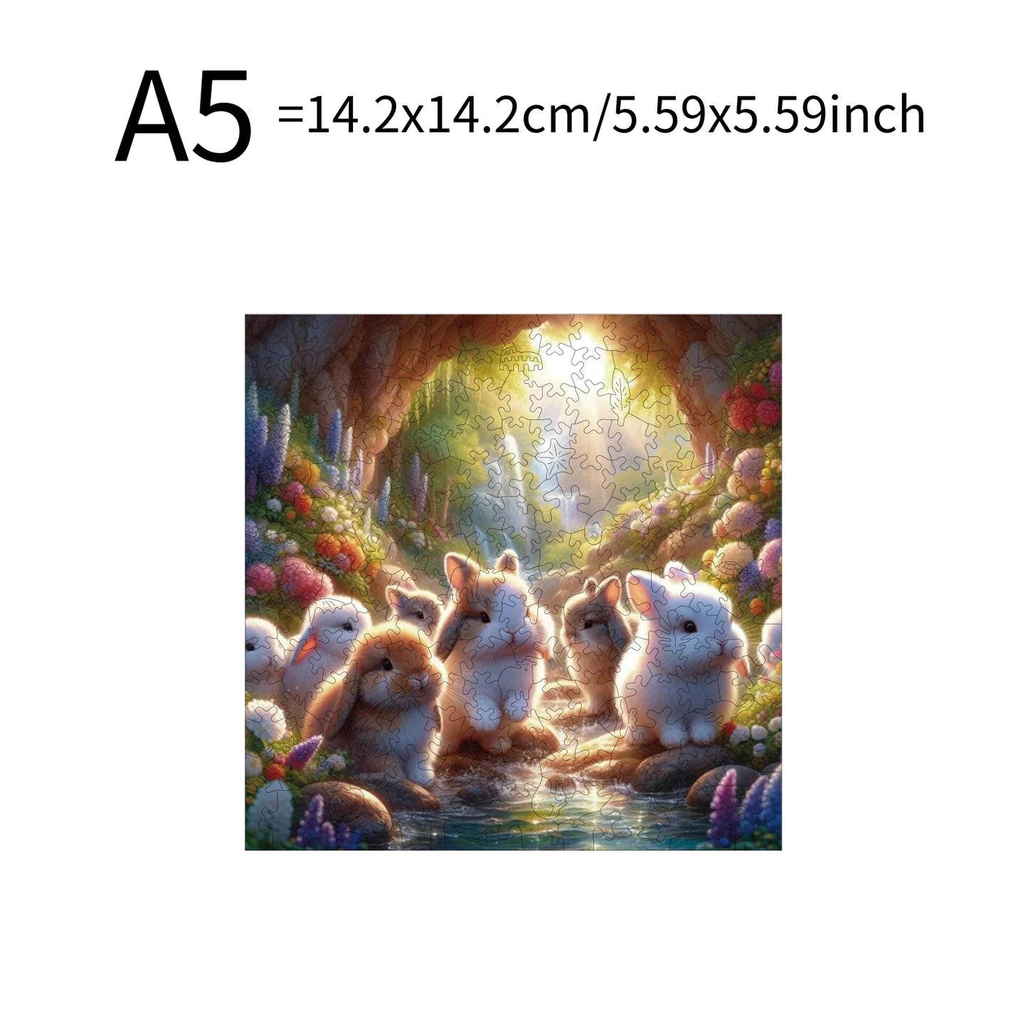 Little Bunny Beauty Animal Puzzles High Quality Jigsaw Puzzle Wooden Puzzle Best Christmas Gift