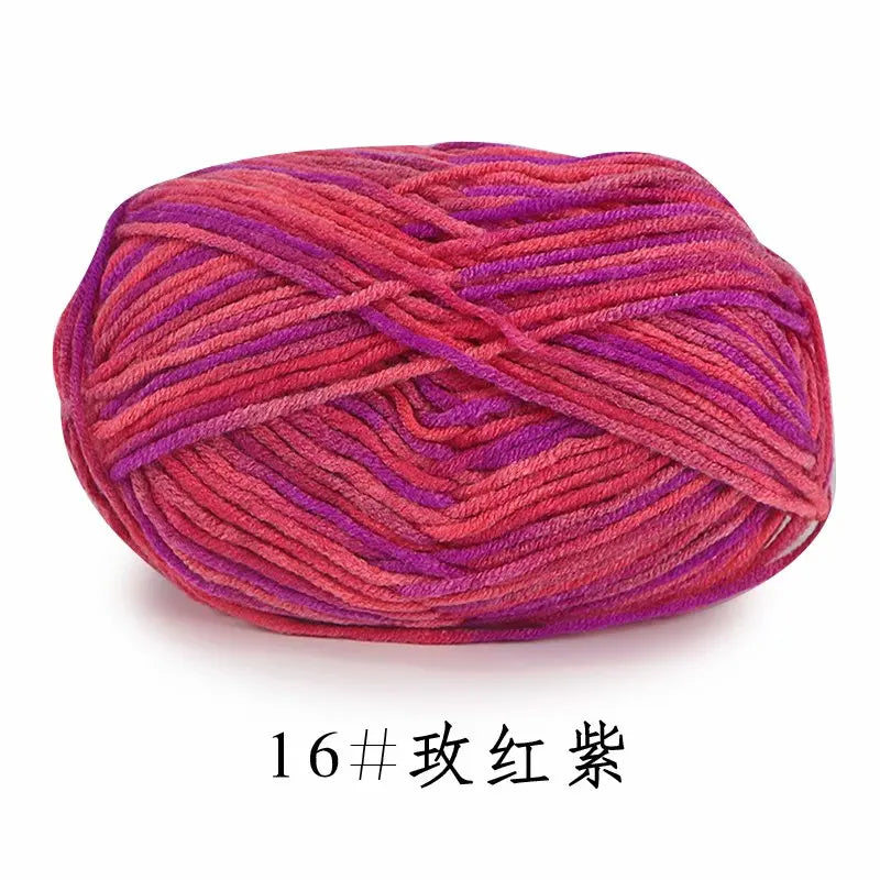 5Strands 2.5mm Colorful Soft Cotton Baby Knitting Wool Yarn Crochet Craft  Crochet Fancy Yarn Hand Knitting Sweater Baby Clothes