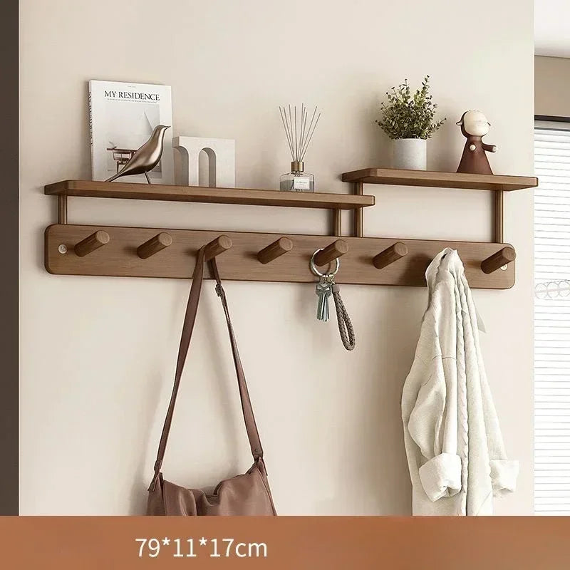 For Bamboo Wall Clothes Hanger Creative Simple Luxury Wall Hanging Coat Rack Bedroom Clothes Storage Living Room Home Furniture