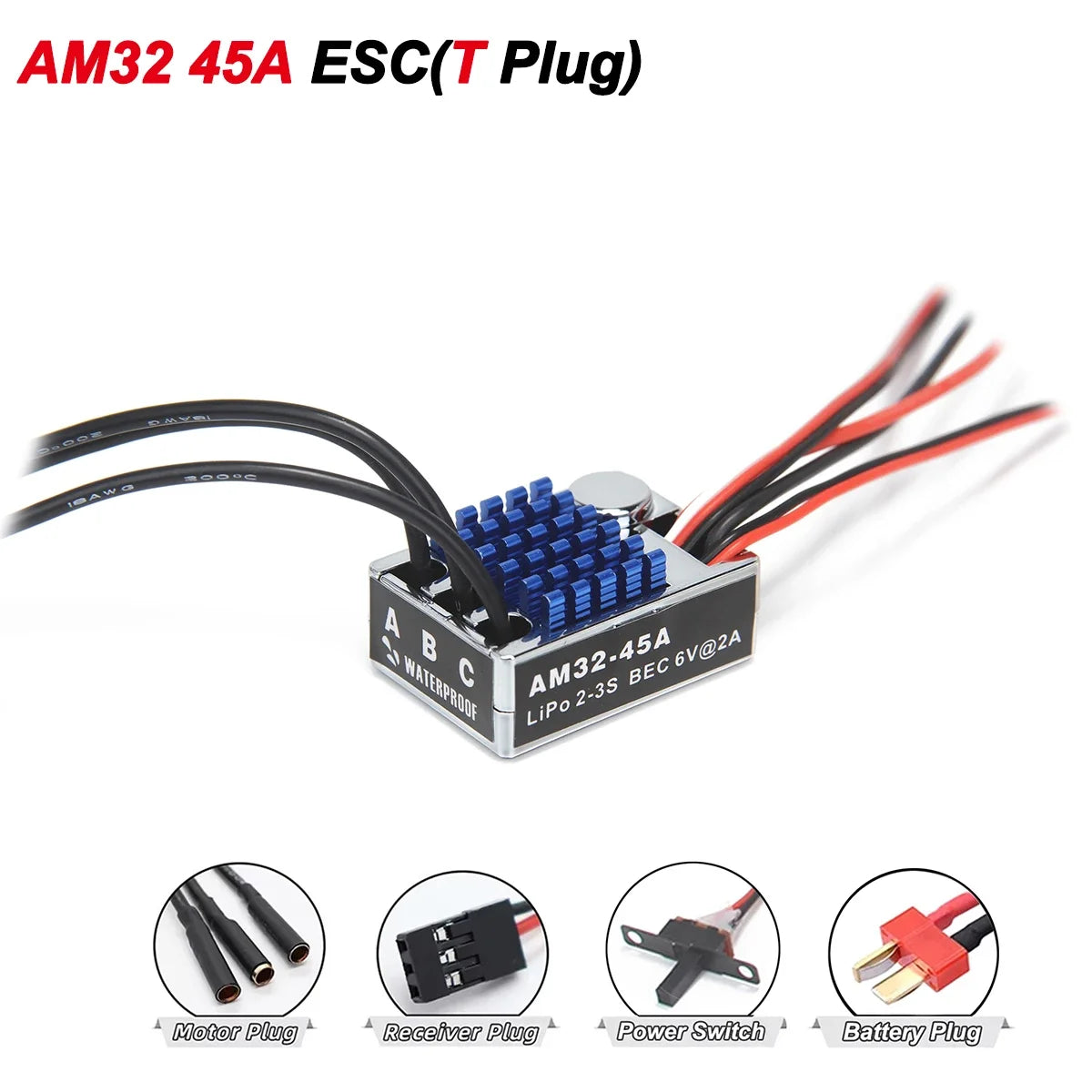 2322 2600KV Outrunner Brushless Motor for 1/10 1/12 1/14 1/16 RC Car Crawler AXIAL SCX24 280 370 Brushed Motor Upgrade Power Kit