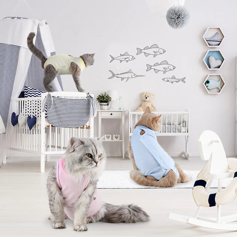 Anti-licking Sterilization Cat Clothes Pet Surgery Suit for Small Dog Cats Weaning Breathable Puppy Anti-scratch Body Strap Vest