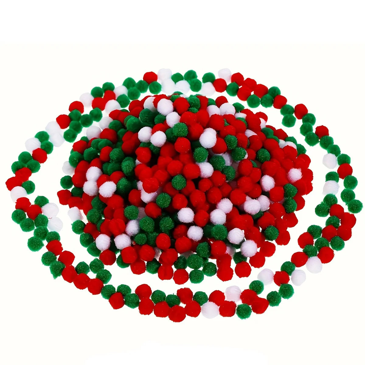 2000pcs 1cm Christmas Color Pom Poms Craft Pom Pom Balls Pompoms For Art And Crafts Making Decoration
